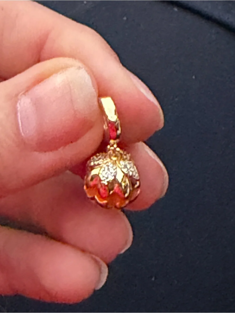 Gold-Plated Orange Pumpkin Charm